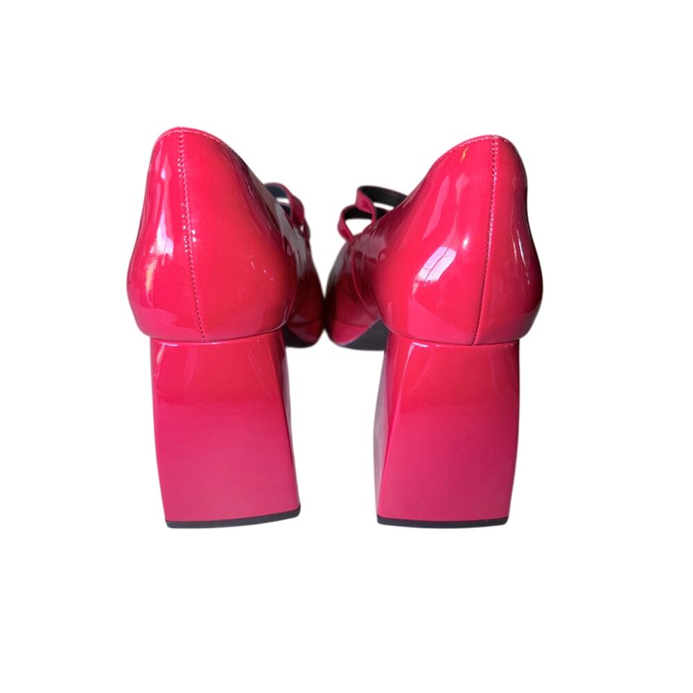 Dream pairs red patent block heel pumps double strap Maryjane shoes Dorothy 10 - Picture 6 of 8